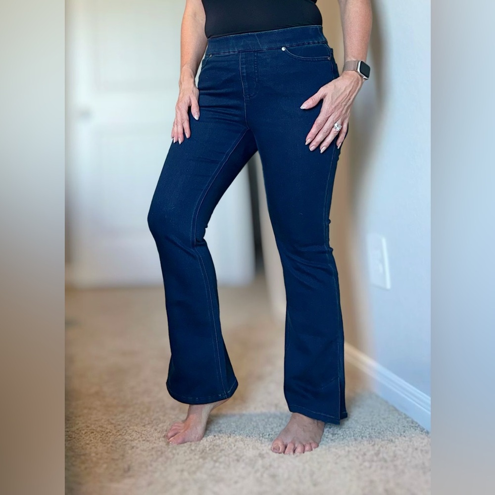 Isaac Mizrahi Dark Blue Flare Jeans